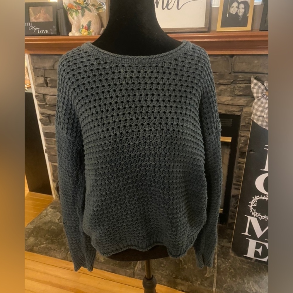 Madewell Open-Knit Crewneck Sweater